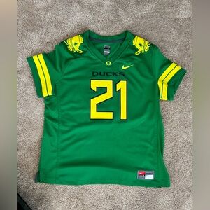 Nike University of Oregon Ducks Authentic Women’s XL Green Football Jersey 21